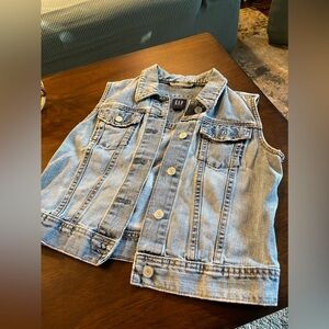GAP Vintage Light Wash Denim Vest
